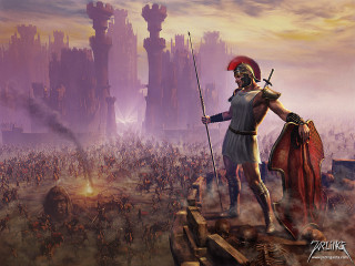Roman soldier spear sword crowd - a large crowd of people free wallpaper