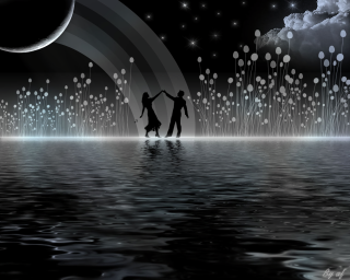 Couple dancing water rainbow stars - alison kinnaird free wallpaper for desktop