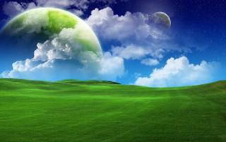 Green field blue sky clouds 39 - a green field free wallpaper for desktop