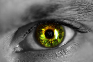 Green eyeball macro surrealism realistic - a close up of a persons eye free wallpaper for desktop
