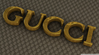 Gold gucci logo carpet black - smooth free wallpaper