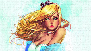 Woman blonde hair bow drawing - western comic book art free wallpaper for desktop