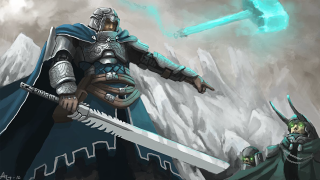 Man blue cape sword demon - a sword next free wallpaper