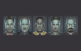 Men glasses beards lineup black - character portrait free wallpaper