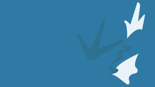 Blue background white arrow left - a wireframe diagram free wallpaper