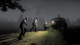 Night forest group truck characters - dynamic lighting free wallpaper