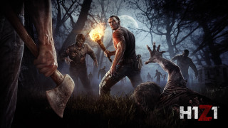 Zombies forest man torch woman - a group of zombies free wallpaper