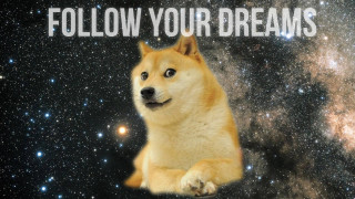 Doge galaxy follow your dreams - chris labrooy free wallpaper for desktop