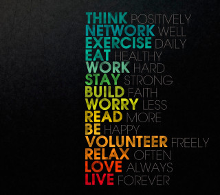 Colorful words poster black white - constant free wallpaper for tablet