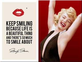 Marilyn monroe quote smile beauty - andy warhol free wallpaper
