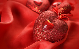 Close up red hearts red - end free wallpaper