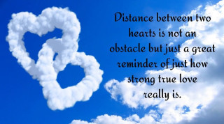 Heart shaped cloud quote distance - strong free wallpaper