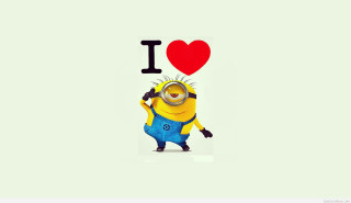 Minion love heart i love - dom qwek free wallpaper for desktop
