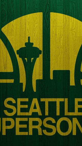 Seattle supersonic poster wallpaper green - free city wallpaper for mobile