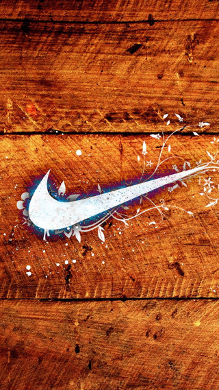 Nike logo wooden surface white - a wooden surface free wallpaper for mobile