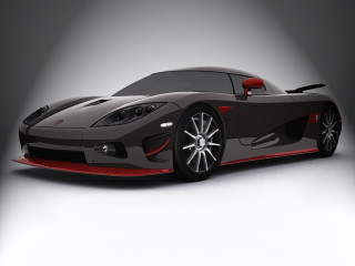 Gray sports car red accents - a spotlight behind free wallpaper