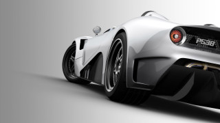 White sports car rear rendering - rear free wallpaper