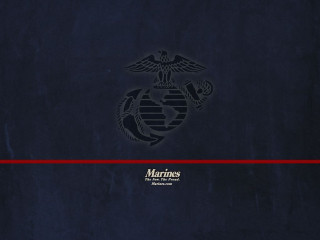 Marine emblem blue background red 2 - the bottom of the picture free wallpaper for desktop