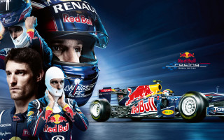 Red bull racing suit helmet - digital painting free wallpaper for desktop