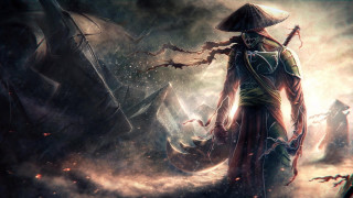Man hat dress smoke ship - fan kuan free wallpaper