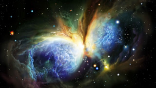 Cosmic colorful swirls space stars - star and dust free wallpaper for desktop