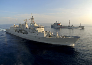 Large ship small ship ocean 2 - smaller free wallpaper