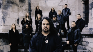 Group people stone staircase building - face free wallpaper