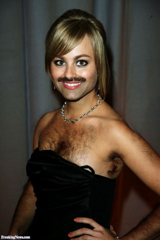 Woman mustache black dress smiling - a portrait free wallpaper for mobile