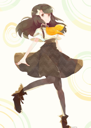 Woman dress boots flying arms - orphism free wallpaper for mobile