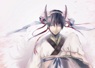 Man horns kimono shoulder image - horn free wallpaper for desktop