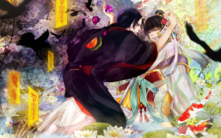 Couple people standing painting flowers - a couple of people free wallpaper