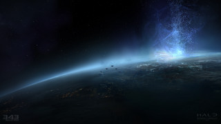 Distant planet space view bright 2 - a distant planet free wallpaper