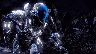 Futuristic robot dark forest light - mass effect free wallpaper for desktop