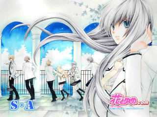 Anime scene long haired characters - a anime scene free wallpaper