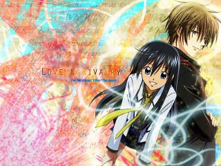 Anime couple love valor cherryblossoms - word free wallpaper