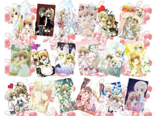 Anime characters hearts frame love - a bunch of anime characters free wallpaper