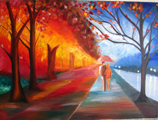 Two people walking street holding - a street holding free wallpaper