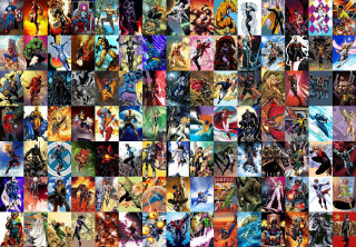 Anime collage colorful characters different 2 - a collage of anime characters free wallpaper
