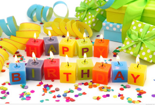 Birthday candles happy birthday blocks - free happy birthday wallpaper
