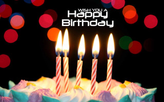 Birthday cake lit candles happy 2 - a birthday cake free wallpaper for desktop