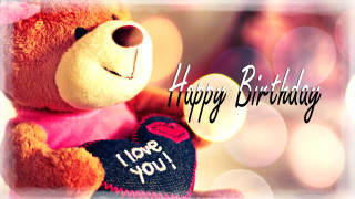 Teddy bear heart happy birthday - a happy birthday message free wallpaper