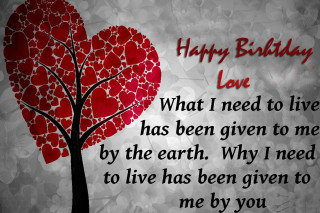 Heart tree poem happy birthday - the earth free wallpaper