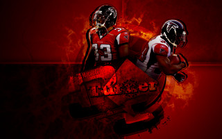 Football players running red background - fan art free wallpaper