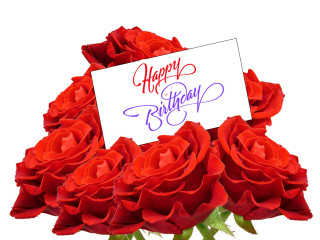 Red roses bouquet happy birthday - a happy birthday card free wallpaper for desktop