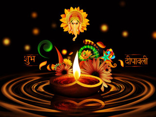 Lit diya sunflower happy message - a sunflower free wallpaper