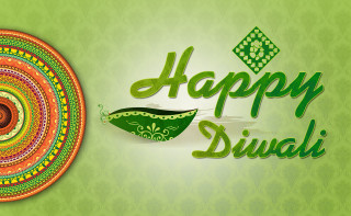 Happy diwali colorful circular design - rich color free wallpaper