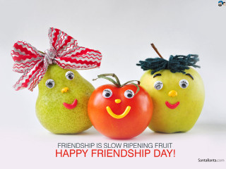 Three apples two pears faces - friend free wallpaper