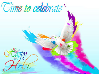 Colorful bird flying sky happy - time free wallpaper