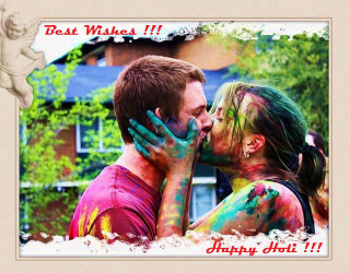 Couple kissing face paint body - their body free wallpaper