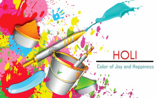 Colorful background paint brush holi - a splash of paint free wallpaper